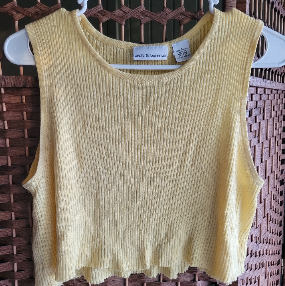 Croft & Barrow Ribbed Crop Top